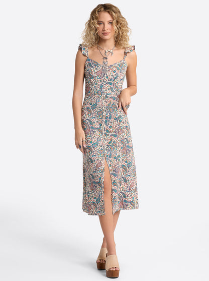Jessica Simpson Women Sahira Dress in Buttercream Playful Paisleys