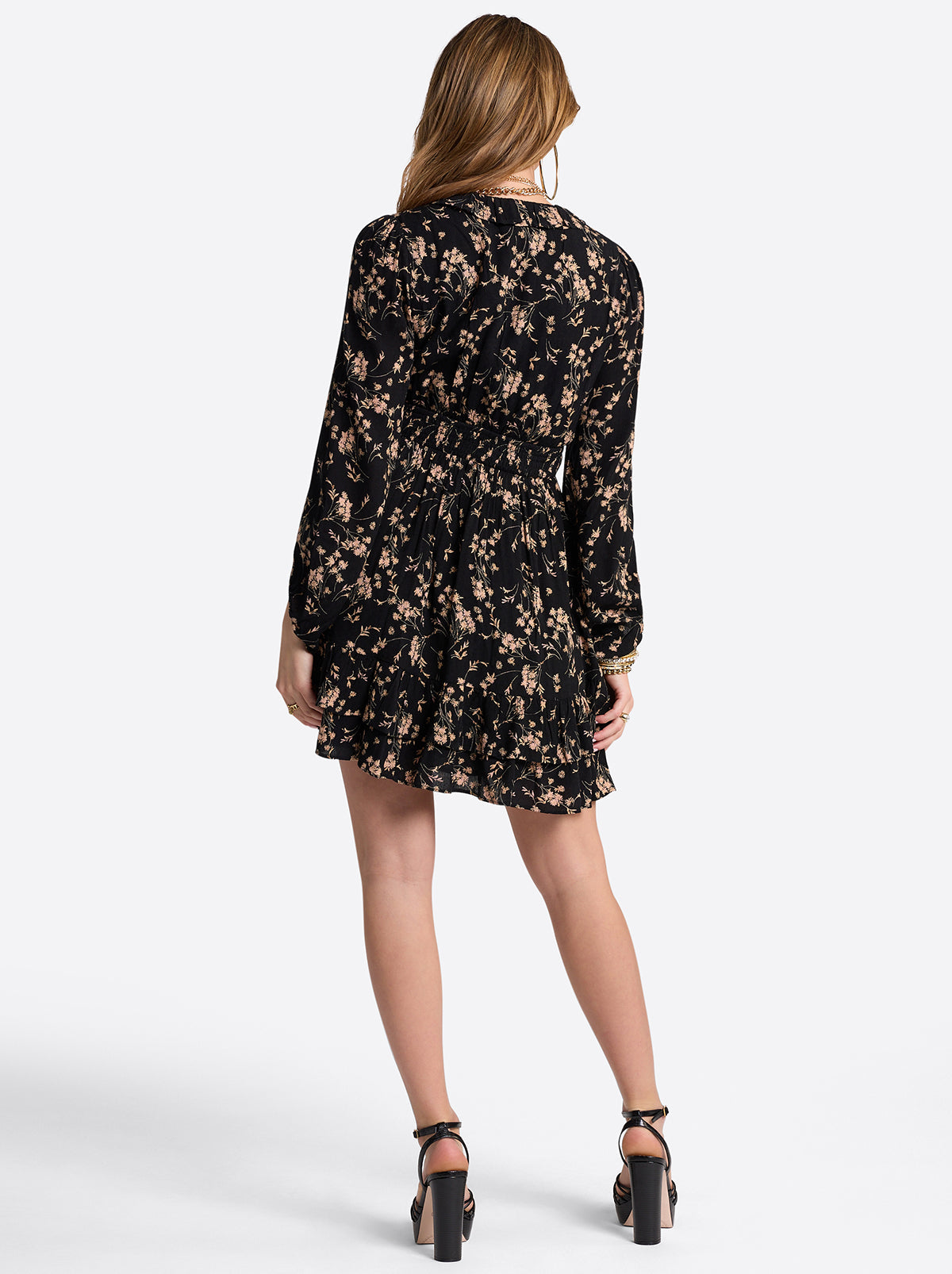 Jessica Simpson Women Yara Dress in Obsidian Wispy Ditsies