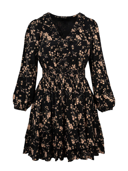 Jessica Simpson Women Yara Dress in Obsidian Wispy Ditsies