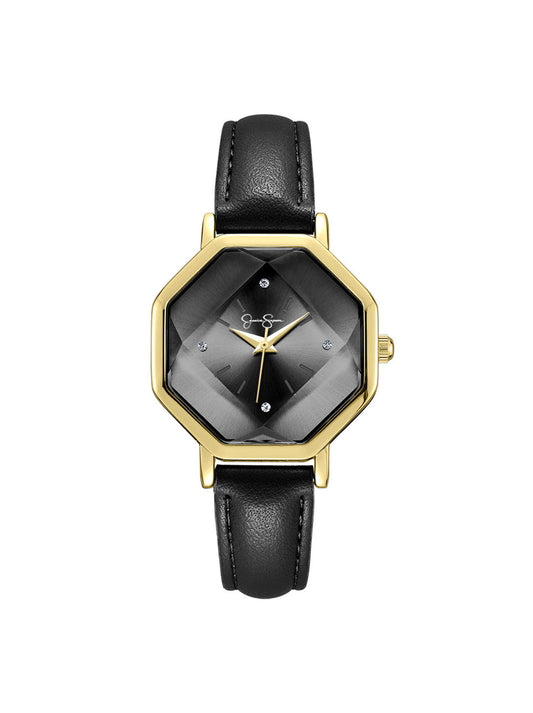 Jessica Simpson Accessories Octagonal Face Watch in Black
