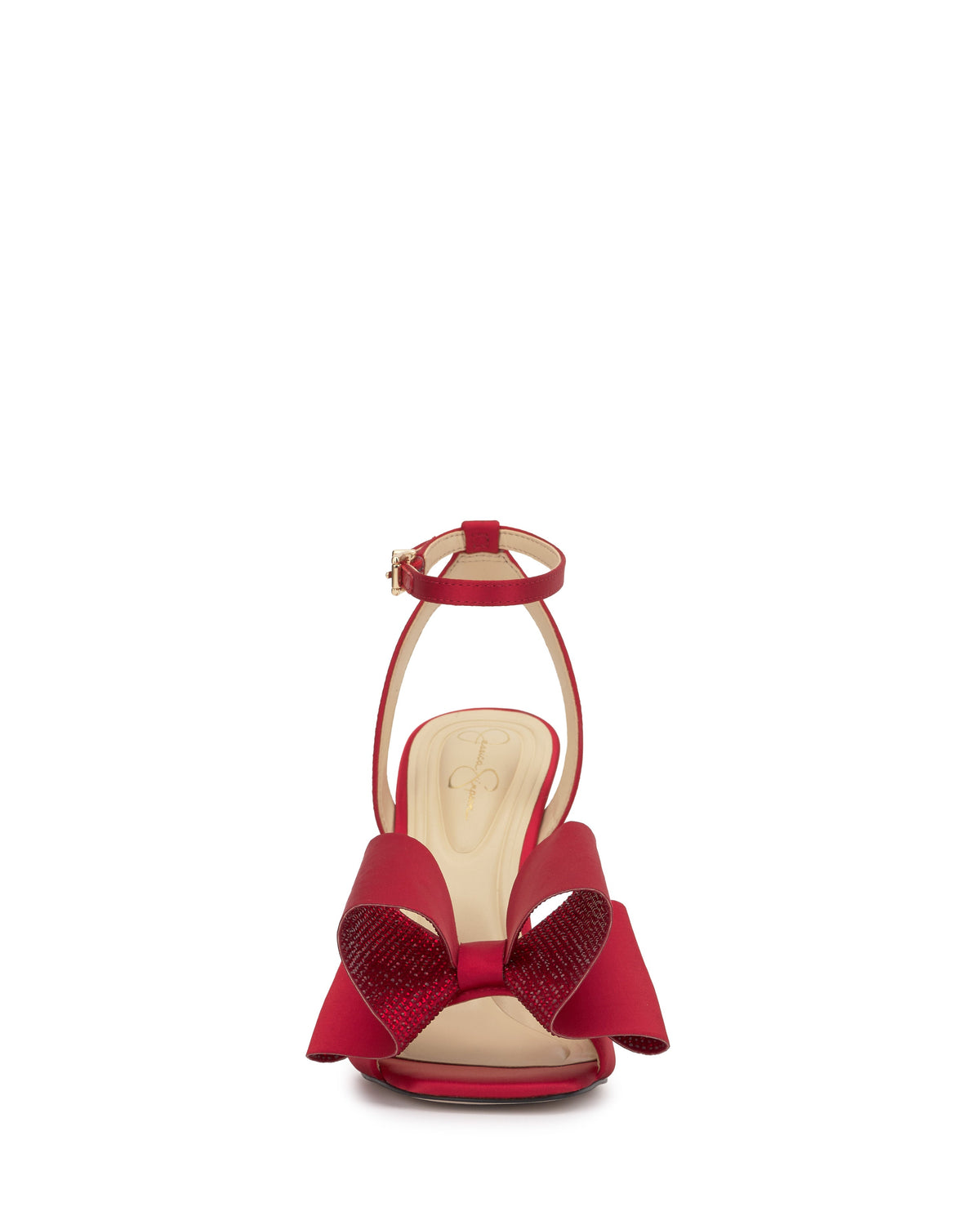 Jessica Simpson Women Olivine High Heel in Sparkle Red Muse