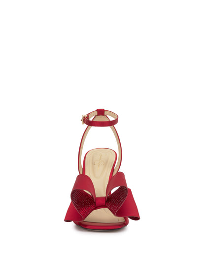 Jessica Simpson Women Olivine High Heel in Sparkle Red Muse